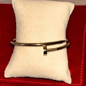 18K gold nail bracelet